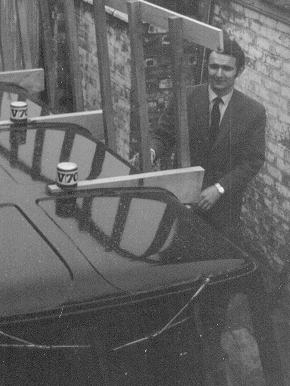 Ronald Hill Oversees The Building Of The New Rack On The Company's Latest Van - approx. 1969. Please click on the image to see the full picture.